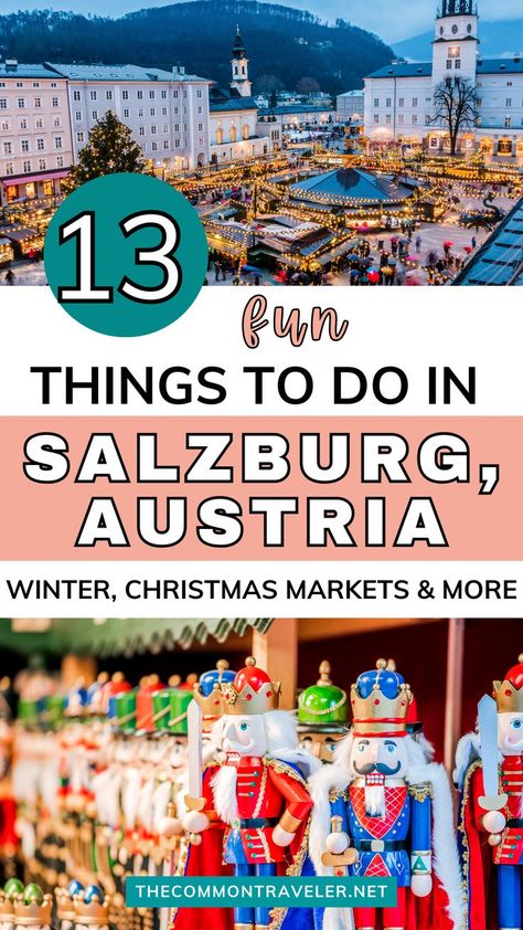 If you're visiting Salzburg, Austria, this winter, you’ll love this list of the 13 best things to do. From shopping at Christmas markets to taking the Sound of Music tour, Salzburg has something for everyone! The aesthetic winter views make it a paradise for photographers, and the local food is a must-try. Plan your perfect winter outfit and get ready for an unforgettable Austrian experience! Salzburg Christmas, Sound Of Music Tour, Austria Winter, Christmas In Europe, Salzburg Austria, Enjoy Winter, Austria Travel, Photography Collection, Aesthetic Winter