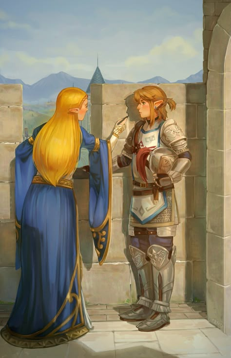 Medieval Princess Character Design, Zelda Design, Edmund Blair Leighton, Zelda And Link, Botw Zelda, Zelda Funny, Zelda Botw, Link Art, Hyrule Warriors