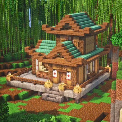 Minecraft Japanese House Easy, Japan Farmhouse, Farmhouse Minecraft, Minecraft Aesthetic House, Japanese Minecraft Builds, Minecraft Japanese House, Minecraft Japanese, Japanese House Design, Aesthetic Minecraft