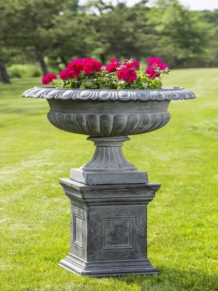 17 Best Outdoor Urns with Pedestals- TheGardenGates.com – The Garden Gates Outdoor Urns, Campania International, Flower Urn, Iron Planters, Topiary Garden, Garden Vases, Garden Urns, Urn Planters, Garden Fountains