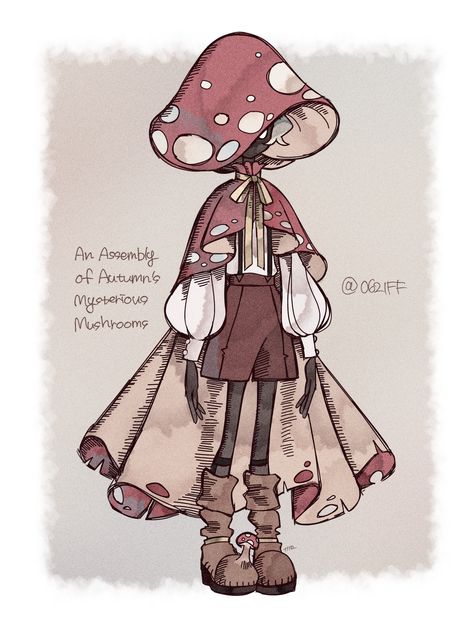 Mushroom Costume, Epic Drawings, Scott Pilgrim, Sketchbook Art Inspiration, Dnd Characters, Art Inspiration Drawing, Creature Design, Creature Art, Cartoon Art Styles