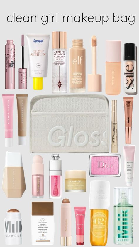 #beauty #vanillagirl #makeupbag #cleangirl #makeup #skincare #sephora #wishlist Cleangirl Makeup, Sephora Wishlist, Skincare Sephora, Clean Girl Makeup, Clean Girl, Makeup Skincare, Sephora, Makeup Bag, Makeup