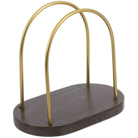 PRICES MAY VARY. Paper napkin dispenser rack for dining tables in solid mango wood and curved brass-toned metal wire design **Proudly Handcrafted in India** Serving napkin stand holds standard sized square paper napkins upright and conveniently on hand for guests **Napkins not included** Compact size allows this vertical serviette holder to be placed on narrow countertops and small tables **Includes 4 bottom food pads** Rounded base of this napkin holder is constructed of durable and sustainable Modern Napkin Holders, Napkin Dispenser, Kitchen Utensils Gadgets, Square Paper, Solid Mango Wood, Metal Wire, Napkin Holder, Small Tables, Paper Napkins