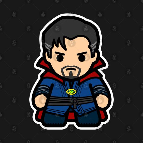 Mystic Man - Doctor Strange - T-Shirt | TeePublic Marvel Cartoon Drawings, Superhero Doctor, Kapten Marvel, Drawing Marvel, Marvel Cartoon, Chibi Marvel, Avengers Cartoon, Baby Avengers, Draw Comics