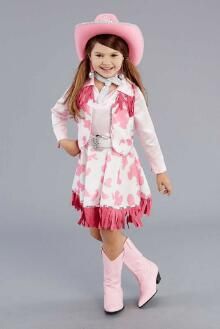 Pink Cowgirl Costume for Girls Girls Cowgirl Costume, Cowgirl Costume Kids, Pink Cowgirl Costume, Girls Western Dresses, Cowgirl Halloween Costume, Crazy Dresses, Costume For Girls, Cowgirl Outfit, Cowgirl Dresses