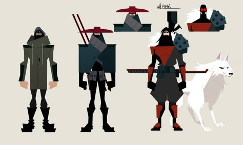 Samurai Drawing, Dragon Comic, Assassins Creed Art, Simple Character, Black Comics, Character Model Sheet, Samurai Armor, Cartoon Photo, Samurai Jack