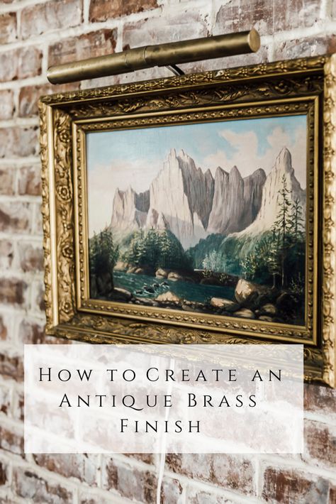 How to Antique Brass Using Rub N Buff by sheholdsdearly.com Picture Lamp, She Holds Dearly, Rub And Buff, Lighting Farmhouse, Place Settings Thanksgiving, Rub N Buff, Farmhouse Paint, Black Spray Paint, Antique Wax