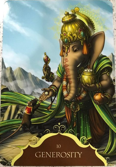 10. Generosity. Wisper of Lord Ganesha. Angela Hartfield. Ganesh Aarti, Ganesha Drawing, Angel Tarot Cards, Shri Ganesh Images, Baby Ganesha, Divine Goddess, Angel Oracle Cards, Shri Ganesh, Lord Murugan