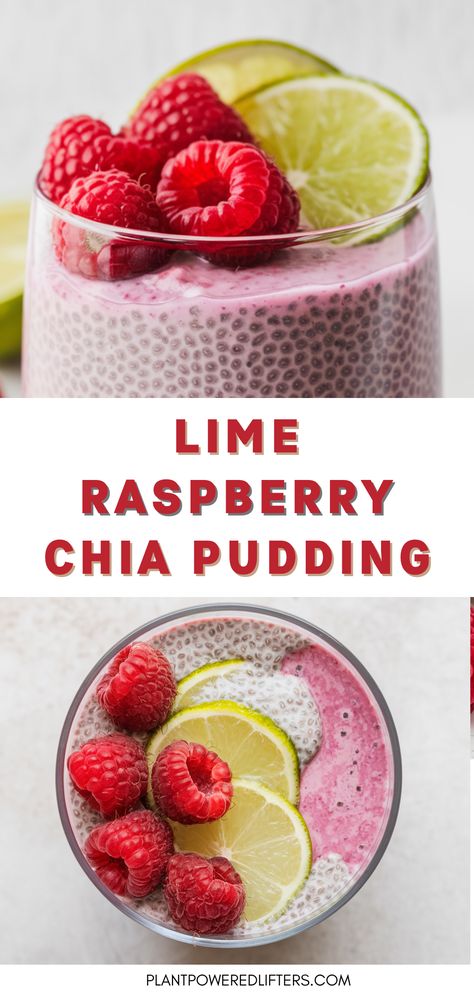 This is an easy-to-make and healthy, lime raspberry chia seed pudding. It's perfect as a vegan breakfast or vegan dessert. If you're looking for a new chia seed pudding recipe, this is the one to check out! Low Carb Chia Seed Pudding, Raspberry Chia Seed Pudding, Chia Seed Pudding Recipe, Easy Homemade Cookies, Protein Ideas, Vegan Pudding, Chia Seed Recipes Pudding, Chia Seed Recipes, Energy Ball Recipe