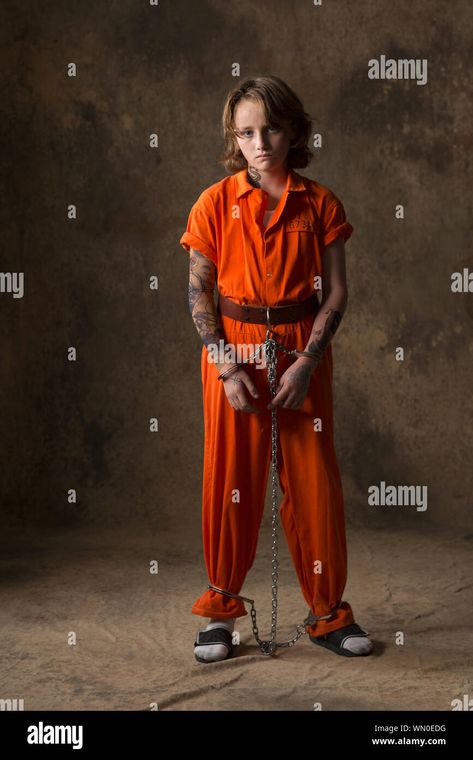 Handcuff Reference, Prison Pictures, Prison Uniform, Prisoner Costume, Gymnastics Room, Prison Inmates, Uniform Design, Cornrow Hairstyles, Pose Reference