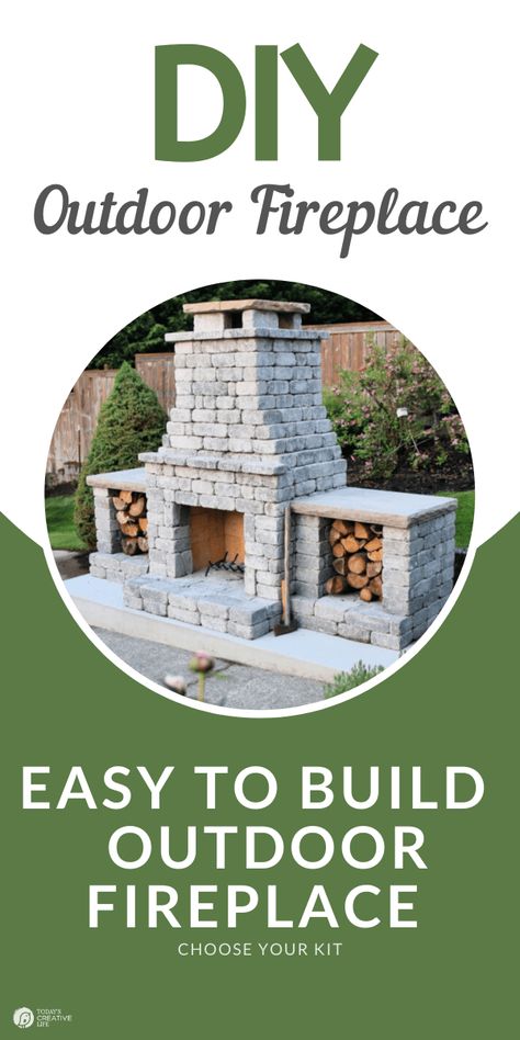 Building Outdoor Fireplace, Outdoor Fireplace Ideas Diy, Outside Fireplace Patio, Diy Outdoor Fireplace Easy, Backyard Fireplace Ideas, Build An Outdoor Fireplace, Backyard Ambiance, Build Outdoor Fireplace, Outdoor Fireplace Ideas