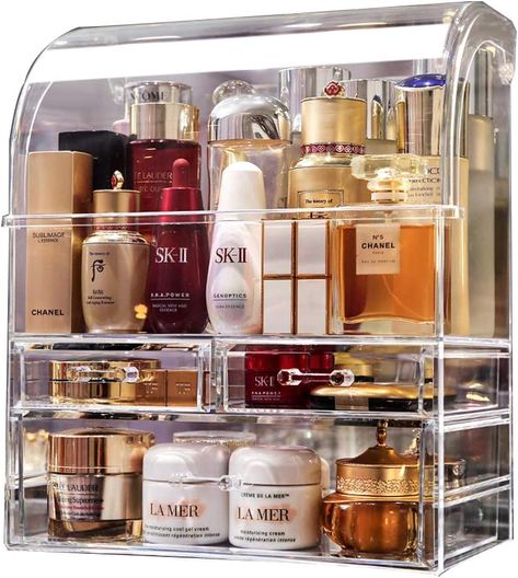 Clear Acrylic Makeup Organizer, Clear Makeup Organizer, Cosmetic Organiser, Acrylic Organizer Makeup, Cosmetics Storage, Cosmetic Display, Skincare Organization, Acrylic Organizer, Storage Display