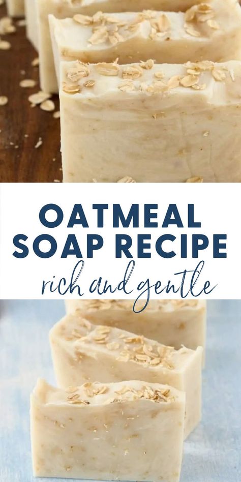 Oatmeal Soap Recipe, How To Make Oatmeal Soap, Oatmeal Soap Diy, Cold Process Oatmeal Soap Recipe, Herbal Soap, Oatmeal Soap Benefits, Oatmeal And Honey Soap Recipe, Oatmeal Breastmilk Soap, Cold Press Soap Recipes