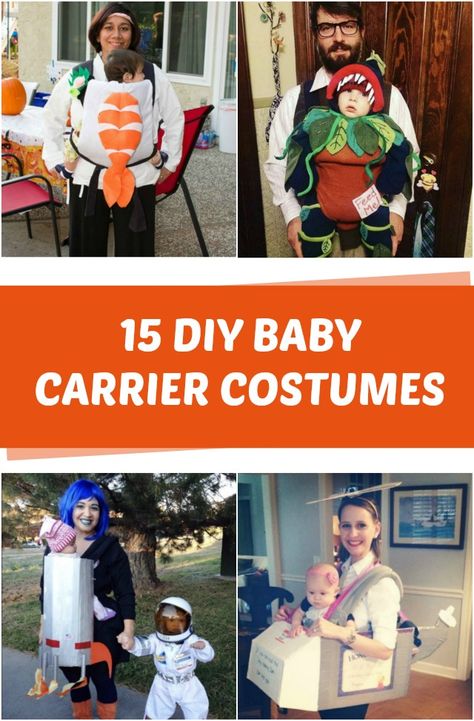 15 Baby Carrier Costumes - C.R.A.F.T. Baby Wearing Costumes, Babies In Costumes, Halloween Creative Costumes, Baby Carrier Costume, Diy Baby Halloween Costumes, Diy Baby Carrier, Diy Baby Costumes, Handmade Halloween Costumes, Diy Halloween Costume Ideas