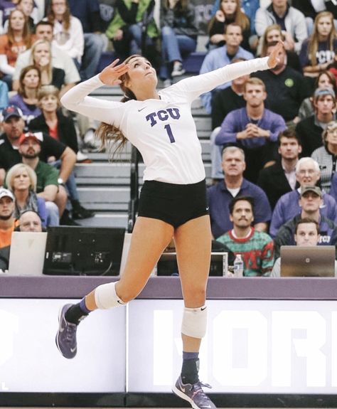 D1 Volleyball, Tcu Volleyball, D1 Athlete, Volleyball Uniform, College Athlete, Indoor Volleyball, Volleyball Uniforms, Olympic Badminton, Olympic Games Sports