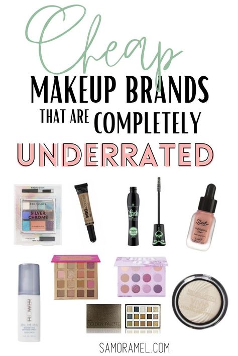 Cheap makeup put into the same sentence may deter others from buying it. In today's post I am going to mention underrated makeup brands that are worth the talk! Cheap Makeup Brands, Celebrity Makeup Looks, Top Makeup, Natural Glowy Makeup, Cheap Makeup, The Best Makeup, Top Makeup Products, High End Products, Makeup Tips For Beginners