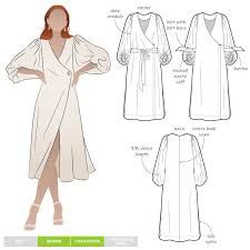 https://encrypted-tbn0.gstatic.com/images?q=tbn:ANd9GcRLCzPnEbMMUASmk2tFu7n1uPmjkKCU-p2s06_CYxTx-g&usqp=CAU&ec=48665699 Pattern For Wrap Dress, House Dress Pattern, Dress Sewing Patterns For Women, Wrap Dress Sewing Pattern, Paper Dress Patterns, Wedding Dress Sewing Patterns, Wrap Dress Sewing Patterns, Interfacing Fabric, Style Arc