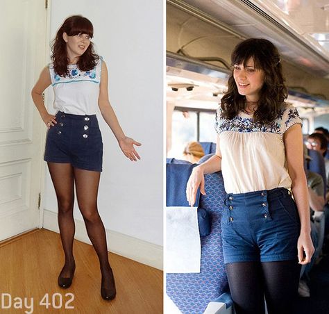 500 days of Summer Project 500 Days Of Summer Outfits, Zooey Deschanel Style, Classic Summer Outfits, New Girl Style, Sunday Clothes, Jessica Day, Outing Outfit, 500 Days Of Summer, 500 Days