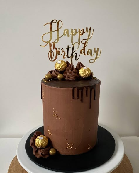 Cake Designs 80th Birthday, Chocolate Cake For 50th Birthday, Chocolate Cake 50th Birthday, 40th Birthday Cake For Women Chocolate, Birthday Cake For Man And Woman Together, Chocolate Cake Gold Decoration, Chocolate 50th Birthday Cake, Chocolate Cake For Men Birthdays, Chocolate And Gold Birthday Cake