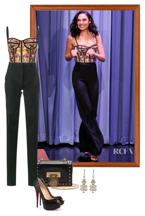 Celebrity Talk Show Outfits, Jimmy Fallon Show Outfits, Talk Show Outfit, Gal Gadot Outfits, Gal Gadot Style, Show Outfits, Wonder Woman Outfit, Polyvore Summer, Interview Outfits