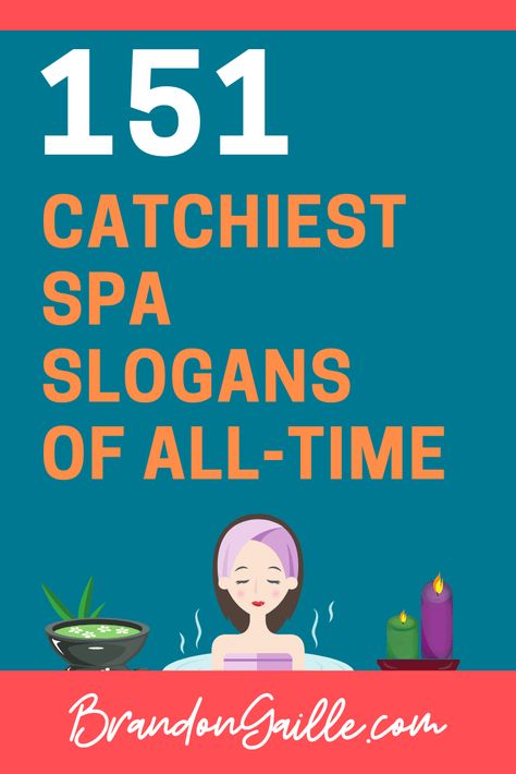 Here are the 151 greatest spa slogans ever created. These catchy spa slogans are all unique and very memorable. Spa Sayings Quotes, Esthetician Taglines, Massage Taglines, Esthetics Slogan, Spa Words, Beauty Slogans Ideas, Spa Advertising Ideas, Day Spa Aesthetic, Wellness Spa Aesthetic