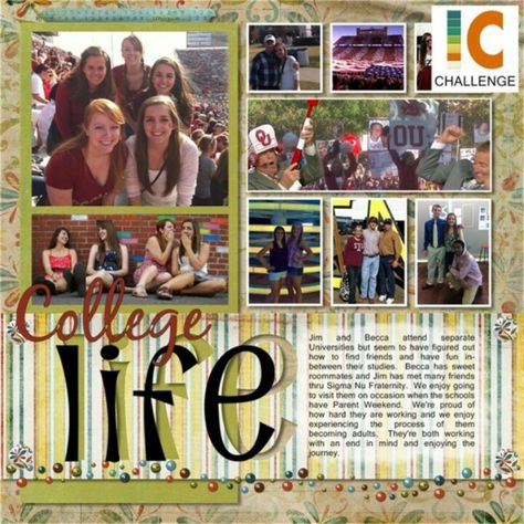 Scrapbook ideas College Scrapbook, Scrapbooking Design, School Scrapbook Layouts, I Love School, Scrapbook Storage, Scrapbooking Pages, School Scrapbook, Digi Scrapbooking, Find Friends