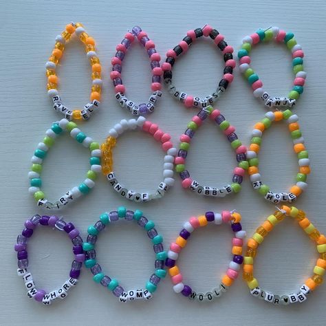 • rave edm festival kandi bracelet set • made w... - Depop Rave Candies Idea, Edm Kandi Bracelets, Festival Bracelet Ideas, Edc Bracelets Ideas, Festival Kandi Ideas, Rave Kandi Ideas Edm, Subtronics Kandi, Rave Bracelets Ideas, Rave Kandi Bracelets Ideas