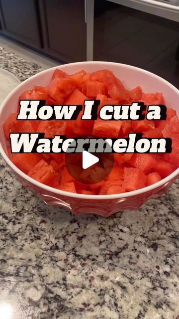 Stephenie Reed | If you want a quick, easy way to cut up a watermelon with very little mess, watch how I do it. The TOTAL time, including cleanup, was 4... | Instagram How To Cut Up A Watermelon, How To Keep Watermelon Fresh Longer, Easiest Way To Cut A Watermelon, How To Cut A Watermelon, Ways To Cut Watermelon, Cut Watermelon Easy, Watermelon Hacks, Clean Fruit, Cut A Watermelon