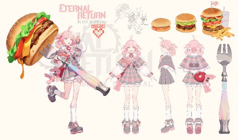 Black Survival, Character Reference Sheet, Eternal Return, Character Model Sheet, New Character, Concept Art Character, Creature Concept Art, Character Sheet, Cute Little Drawings