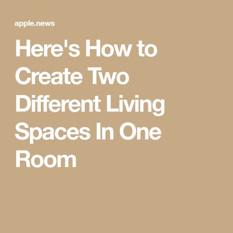 Here's How to Create Two Different Living Spaces In One Room Multiple Living Rooms Spaces, How To Split Up A Large Living Room, How To Separate Large Living Room, Crowded Living Room, Making Living Room Look Bigger, Two Living Rooms In One Space, Apartment Therapy House Tours, One Room Apartment, Multipurpose Room