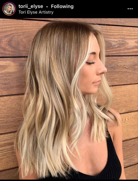 Blonde Hair Balayage Medium Length, Blond Haircut Ideas, Medium Blonde Hair Cuts, Blonde Highlights Medium Length Hair, Blended Roots Blonde, Alix Earle Hair, Blonde Haircut Ideas, Low Maintenance Blonde Balayage, Blonde Hair Medium Length