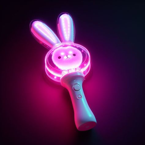 Lighstick Fanmade, Lightstick Ideas, Kpop Ideas, Kpop Album, Kpop Concert, Stick Photo, Light Stick, Cute Bunny, Kpop Idol