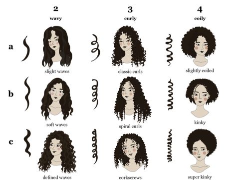 Know Thy Curl Type: Not All Curls Are the Same. | by Miche | Medium Different Curls Types, Curl Hair Types, Types Of Hair Curls, Different Kinds Of Curls, Curl Hair Naturally, How To Do Curly Hair, Haïr Style Curly Hair, Cute Haircuts For Curly Hair, Different Types Of Curly Hair