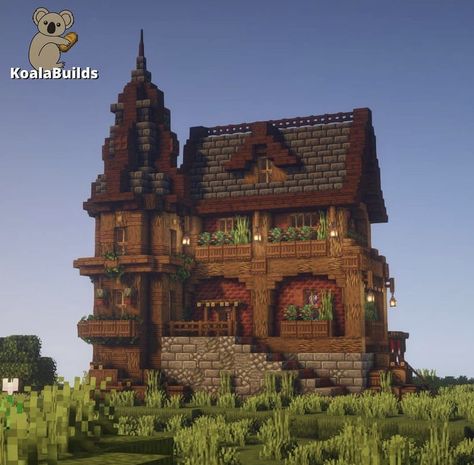 Villager Breeder Minecraft, Aesthetic Minecraft Houses Tutorial, Minecraft Cottage House Blueprints, Minecraft House Aesthetic, Minecraft House Ideas Blueprints, Minecraft Medieval House, Minecraft Base, Case Minecraft, Mc Ideas