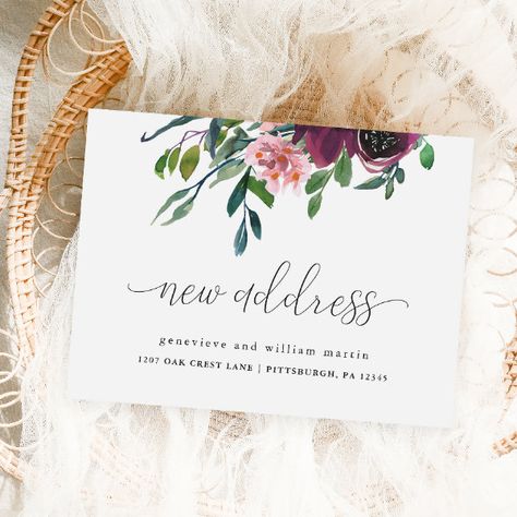 New Address Calligraphy Change of Address Moving Announcement Postcard Address Calligraphy, New Address Announcement, Moving Announcement Postcard, New House Announcement, Moving Announcement, Moving Announcements, Beautiful Stationery, New Address, Beautiful Calligraphy