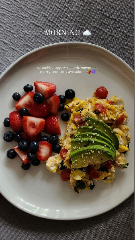 #breakfast #healthybreakfastrecipe #aesthetic #avocado #igstoryideas #instagram Easy Healthy Vegetarian Breakfast, Los Carb Breakfast, Low Carb Breakfast Aesthetic, Light Healthy Breakfast Ideas, Breakfast Egg Wraps Healthy, Healthy Breakfast Whole Foods, Breakfast Ideas Spinach, Healthy American Breakfast, Food Friday Ideas