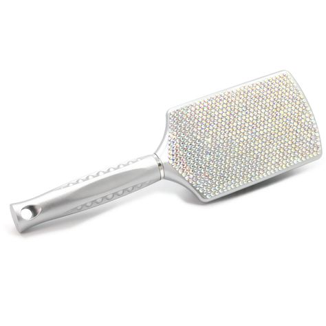 Fashion Bling Bling Crystal Rhinestones Massaging Paddle Hair Brush Diamond Brush Hair Flat Iron, Hair Straighteners Flat Irons, Hair Boutique, Curling Hair With Wand, Glam Doll, Hair Straightening Iron, Paddle Brush, Beauty Brushes, Hair Styling Tools