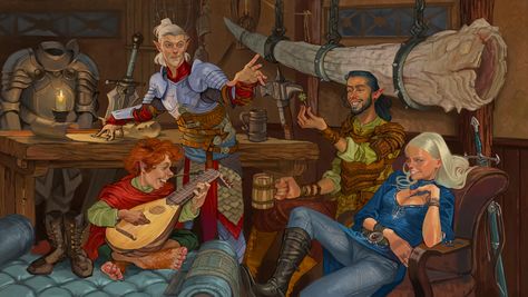 Dnd Party, Battle Mage, Party Portrait, Character Poses, Character Creation, Dnd Characters, Tolkien, Fantasy World, Dungeons And Dragons