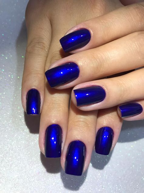 Dark Purple And Blue Nails, Jewel Tone Nails, Electric Blue Nails, Sapphire Nails, Really Cute Nails, Blue Nail, Colorful Nail Designs, Funky Nails, Fancy Nails