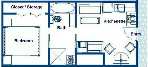 Studio Apartment Floor Plans, Studio Floor Plans, Guest House Plans, Apartment Floor Plans, Studio Apartment Layout, Tiny House Floor Plans, Apartment Layout, Apartment Plans, Tiny House Cabin