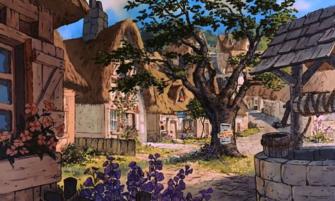 Robin Hood Animated, Backgrounds Animation, Painted Backgrounds, Robin Hood Disney, Disney Background, Scenery Background, Background Drawing, Old Disney, Background Art