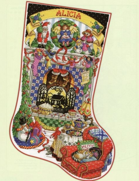 Gallery.ru / Фото #1 - 6 - Afortyna Christmas Ornaments Wreaths, Christmas Craft Diy, Needlepoint Stocking, Everything Cross Stitch, Cross Stitch Stocking, Christmas Needlepoint, Easter Cross Stitch, Cross Stitch Christmas Stockings, Stitch Ornaments