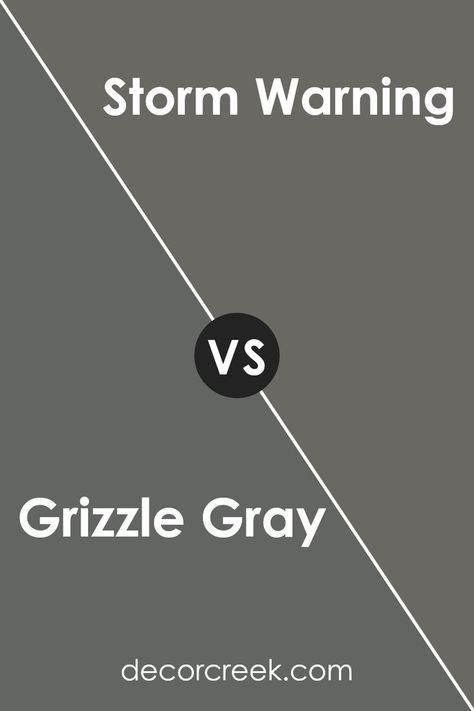 Grizzle Gray SW 7068 by Sherwin Williams vs Storm Warning SW 9555 by Sherwin Williams Grizzle Gray, Best Gray Paint, Best Gray Paint Color, Light Grey Paint Colors, Green Grey Paint, Blue Gray Paint Colors, Blue Gray Paint, Light Gray Paint, Gray Paint