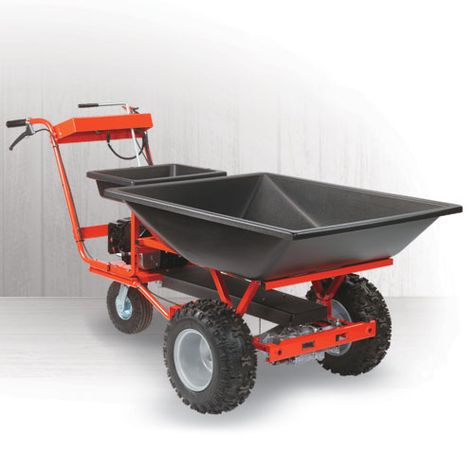 Motorized Wheelbarrow, Powered Wheelbarrow, Electric Wheelbarrow, Homemade Trailer, Garden Mulch, Homemade Go Kart, Homemade Tractor, Pulling Weeds, Horse Care Tips