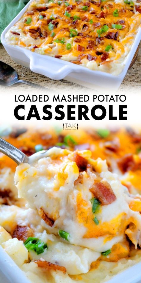 Easy Loaded Mashed Potato Casserole, Fully Loaded Potatoes, Mashed Potatoes Sides Dinners, Twice Baked Loaded Mashed Potatoes, Loaded Mash Potato Casserole, Loaded Mashed Potato Bake, Thanksgiving Loaded Mashed Potatoes, Loaded Mashed Potato Casserole Crockpot, Loaded Mashed Potatoes With Cream Cheese