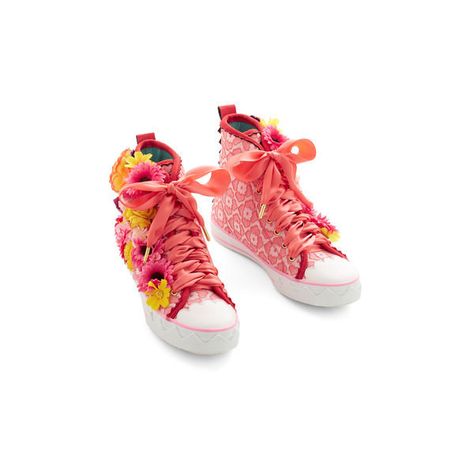 Irregular Choice Statement Flower Fanatic Sneaker ($150) ❤ liked on Polyvore featuring shoes, sneakers, flat, pink, sporty, flat shoes, flower sneakers, gold high tops, floral flat shoes and gold high top sneakers Floral Flat Shoes, Flower Print Shoes, Pink High Tops, Floral Flats, Gold Sneakers, Flower Shoes, Irregular Choice, It Goes On, Unique Shoes