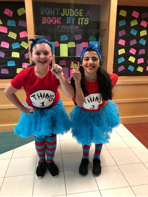 Thing 1 Thing 2 Costume, Dr Suess Week, Thing 2 Costume, Dr Suess Characters, Thing One And Thing Two, Thing One Thing Two, Thing 1 And Thing 2, Thing One, Holloween Costume