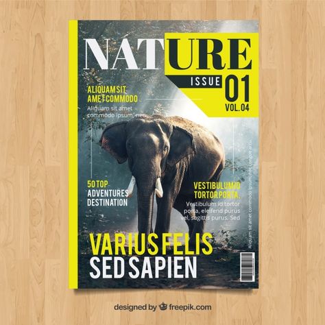 Modern nature magazine cover template wi... | Free Vector #Freepik #freevector #brochure #flyer #business #cover Modern Magazine Cover, Magazine Cover Ideas Creative, Magazine Cover Design Ideas, Cover Page Magazine, Magazine Cover Design Inspiration, Magazine Front Cover Design, Magazine Cover Design Creative, Magazine Cover Page Design, Creative Magazine Cover