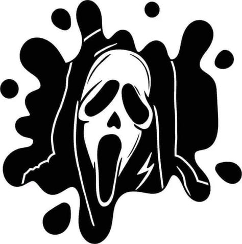 Trippy Drawings, Cricut Stencils, Tshirt Printing Design, Cricut Halloween, Halloween Silhouettes, Horror Lovers, Minimalist Tattoos, Halloween Drawings, Easy Drawings Sketches