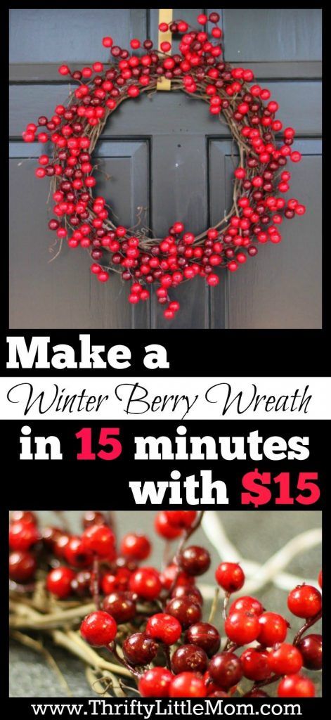 This tutorial shows you how to make a winter berry wreath in 15 minutes with $15 Diy Easy Christmas Crafts, Holiday Wreath Craft, Wonderland Christmas, Silver Christmas Decorations, Christmas Wreaths Diy Easy, Tree Box, Christmas Crafts To Make, Winter Berry, Diy Winter